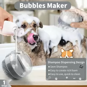 445048584557 DOG Bath Brush Shampoo Scrubber #2