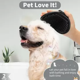 445048584557 DOG Bath Brush Shampoo Scrubber #3