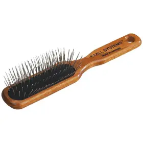 721343430100 PET Oblong Pin Brush Wooden Handle