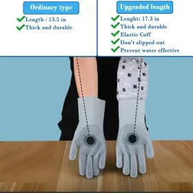 313018877817 1TO3GO Pet Gloves Hair Remover Cat Dog Washing #2