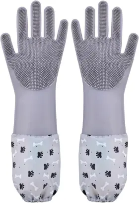 313018877817 1TO3GO Pet Gloves Hair Remover Cat Dog Washing