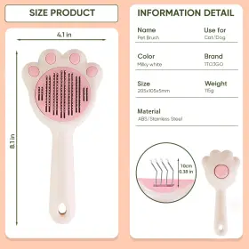445008541552 1TO3GO Paw Cat Brush Release Pet Shedding #2