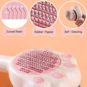 445008541552 1TO3GO Paw Cat Brush Release Pet Shedding #3