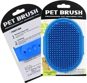 689735971153 ABUNDANCE Dog Brush Shampoo Bath Massage Rubber