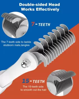 975240090675 ACE2ACE Dog Brush Shedding Undercoat Rake Cat #2