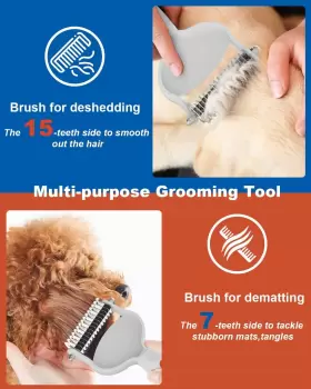 975240090675 ACE2ACE Dog Brush Shedding Undercoat Rake Cat #3