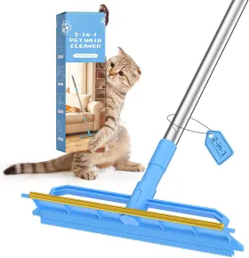 711181743890 ADDUDU Double Carpet Rake Handle Pet Hair Tool