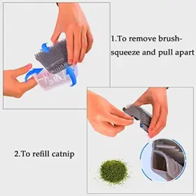 608065584550 AIKOPETS Cat Groomer Catnip Pouch Pack Wall Sof #3