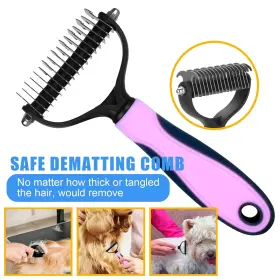 445012034002 AIOLPY Pet Solution Dog Slicker Brush Deshedding #3