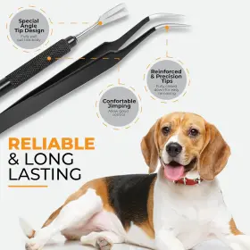 1-PACK AKOSN Tick Removal Tool Steel Flea Remover Pets Dogs #3