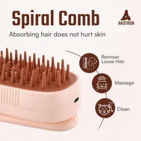 313093713796 AKOTRON Cat Steam Brush Rechargeable Hair Comb #3