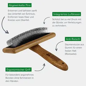 047181160123 ALCOTT Groom Slicker Brush Steel Pins Pets #3