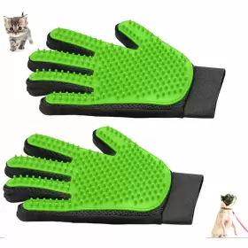 ATB-292058-2PC ALLTOPBARGAINS Pet Hair Fur Remover Gloves Dog