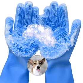 199284510456 ALPENKOK Dog Washing Gloves Bathing Bath Tool
