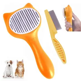 640516885786 AMAZOOMIES Cat Brush Release Cleaning Pet Hair