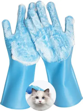 313104741701 ANAZZLY Pet Gloves Cats Dogs Silicone Grooves