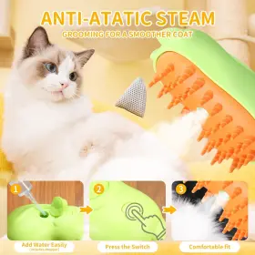 445041141184 ANOWBO Cat Steam Brush Shedding Rechargeable #2