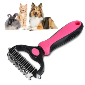 APG02P ANYPET Brush Double Shedding Dematting Undercoat Rake