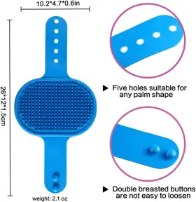 744759646484 AOCHE Dog Bath Brush Pet Comb Massage Rubber #2