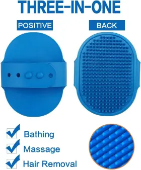 744759646484 AOCHE Dog Bath Brush Pet Comb Massage Rubber #3