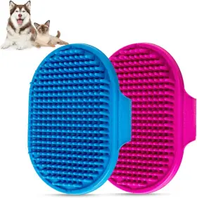 744759646484 AOCHE Dog Bath Brush Pet Comb Massage Rubber