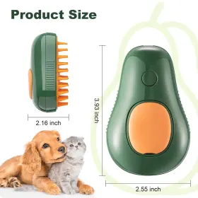 313092625670 AOSHET Steam Brush Cat Dog Deshedding Pet Hair #2