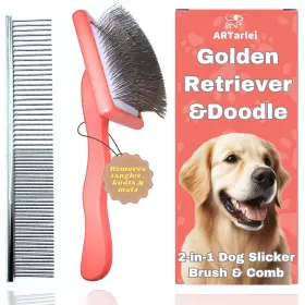 SK101 ARTARLEI Dog Slicker Brush Comb Golden Retriever Doodle
