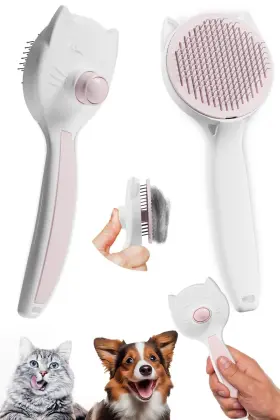 683391738985 ATA HOME Pet Brush Release Cat Dog Shedding Hair #2