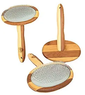 657472950298 ATEASE ACCENTS Natural Deshedding Slicker Brush