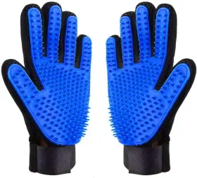 WO-8494 AUBBC Pet Gloves Cats Dogs Hair Remover Brush Mitts