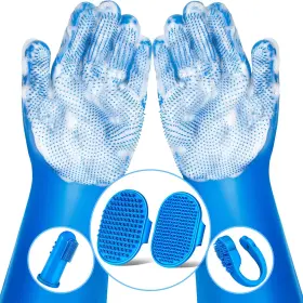 AUGWIND-17 AUGWIND Pet Dog Washing Gloves Bath Brush Fin Kit