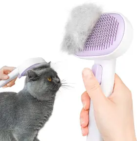 445007136148 AUMUCA Cat Brush Removes Loose Fur Massages Hair