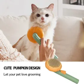 048038270835 AWPLAND Cat Brush Release Cute Pumpkin Groom Dog #2