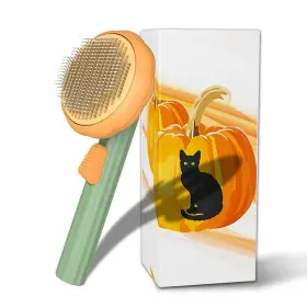 048038270835 AWPLAND Cat Brush Release Cute Pumpkin Groom Dog