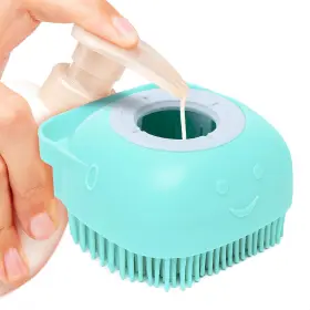 RC0U AZZORI Dog Scrubber Soap Dispenser Pet Brush
