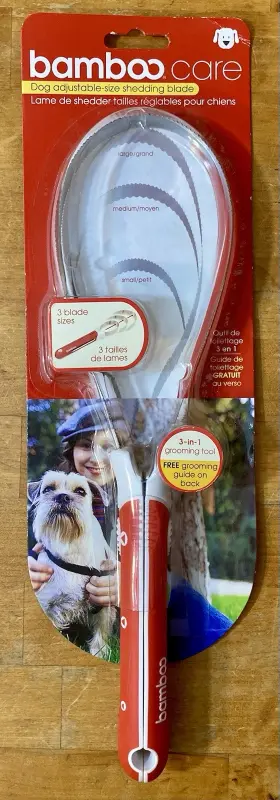 859328101315 BAMBOO CARE Dog Shedding Blade Tool