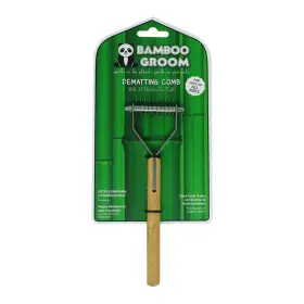 047181161946 BAMBOO GROOM Dog Brush Shedding Dematting Pet