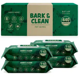 840308708549 BARK CLEAN Dog Wipes Cleaning Deodorizing Pack