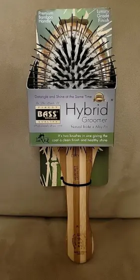 736473104487 BASS BRUSHES Wire Pet Hybrid Groomer Tangler