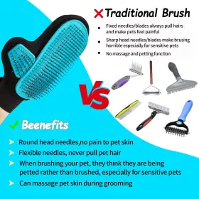 PGG-001 BEENEFITS Pet Glove Tipped Pin Brush Design #3