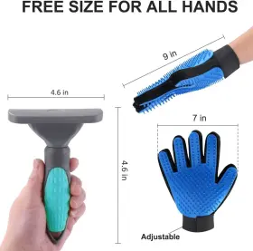 689742111306 BEIKER Dog Brush Shedding Haired Undercoat Tool #2