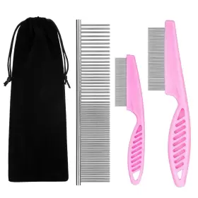 414759972785 BENSEAO Flea Comb Cats Dog Lice Tear Stain