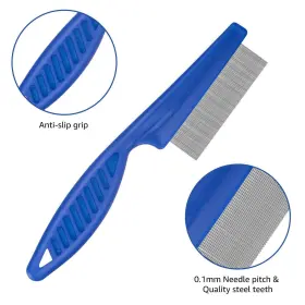414759972792 BENSEAO Flea Comb Cats Dog Lice Tear Stain #2