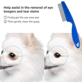 414759972792 BENSEAO Flea Comb Cats Dog Lice Tear Stain #3