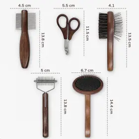 720299706804 BESTIA JACK Dog Brush Shedding Undercoat Rake #2