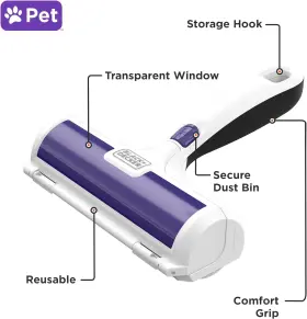 744110480214 BLACK DECKER Pet Hair Remover Roller Remove Dog #2