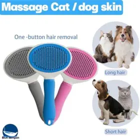 743785907071 BLUE SAMPAN Cat Hair Brush Dog Shedding Silicone #3