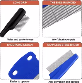 CARE-E9908 BOAO Dog Tear Stain Remover Pet Comb #3