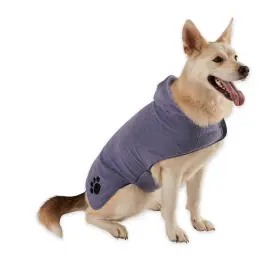 CAMZ15628 BONE DRY Pet Robe Embroidered Absorbent Microfiber