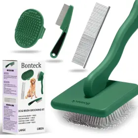 313052317348 BONTECK Dog Slicker Brush Golde Kit